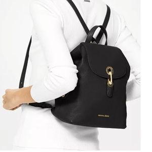 Michael Kors Raven Leather Backpack